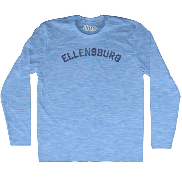 Ellensburg Adult Tri-Blend Long Sleeve T-shirt - Athletic Blue