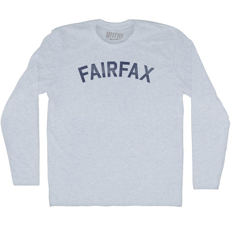 Fairfax Adult Tri-Blend Long Sleeve T-shirt - Athletic White