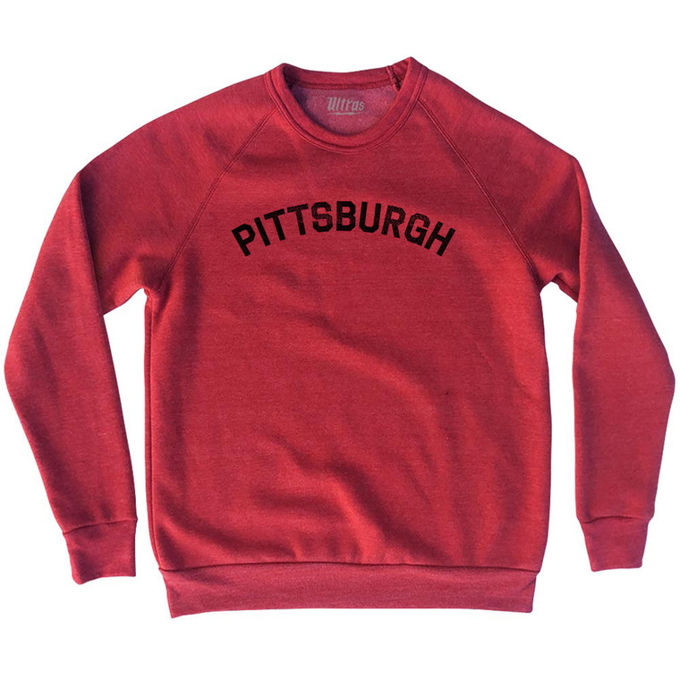 Pittsburgh Adult Tri-Blend Sweatshirt - Red Heather