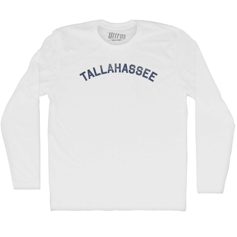 Tallahassee Adult Cotton Long Sleeve T-shirt - White