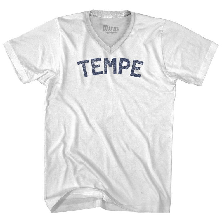 Tempe Adult Tri-Blend V-neck T-shirt - White