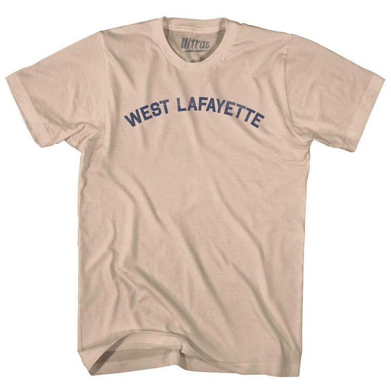 West Lafayette Adult Cotton T-shirt - Creme