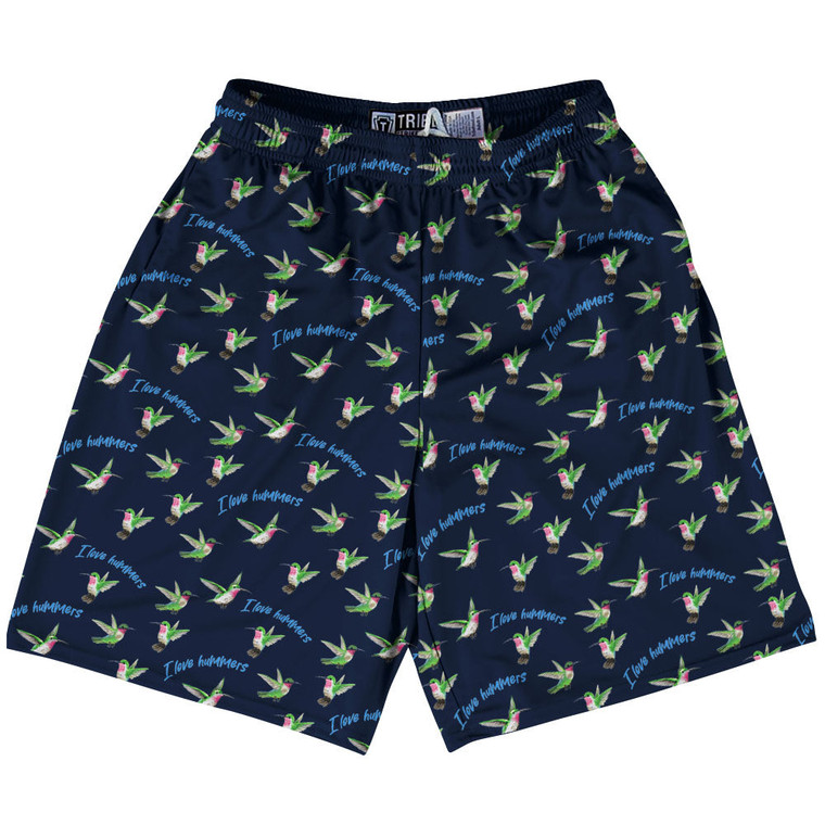 Hummingbird Lacrosse Shorts Made In USA - Navy Blue