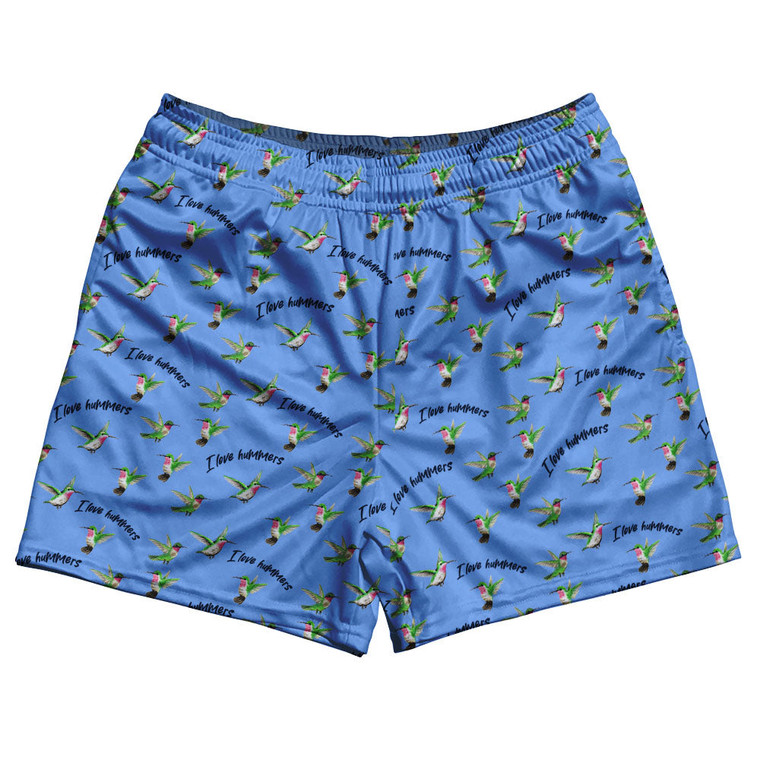 Hummingbird Rugby Shorts Made In USA - Carolina Blue