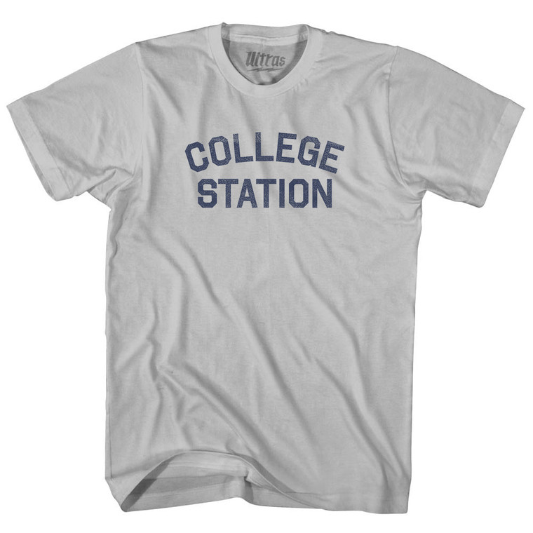 College Station Adult Cotton T-shirt - Cool Grey