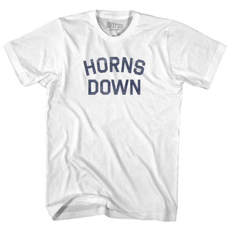 Horns Down Youth Cotton T-shirt - White
