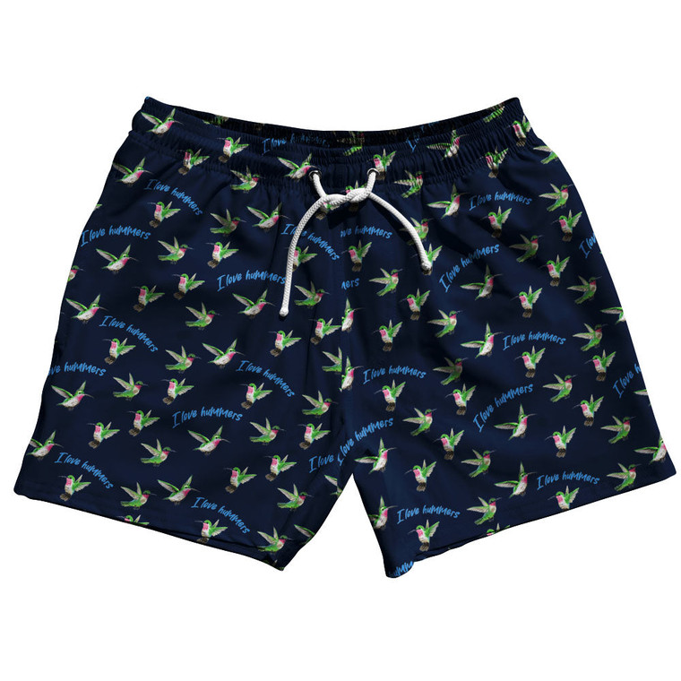 Hummingbird 5" Swim Shorts Made in USA - Navy Blue