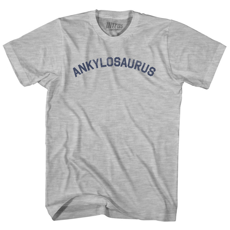 Ankylosaurus Youth Cotton T-shirt - Grey Heather