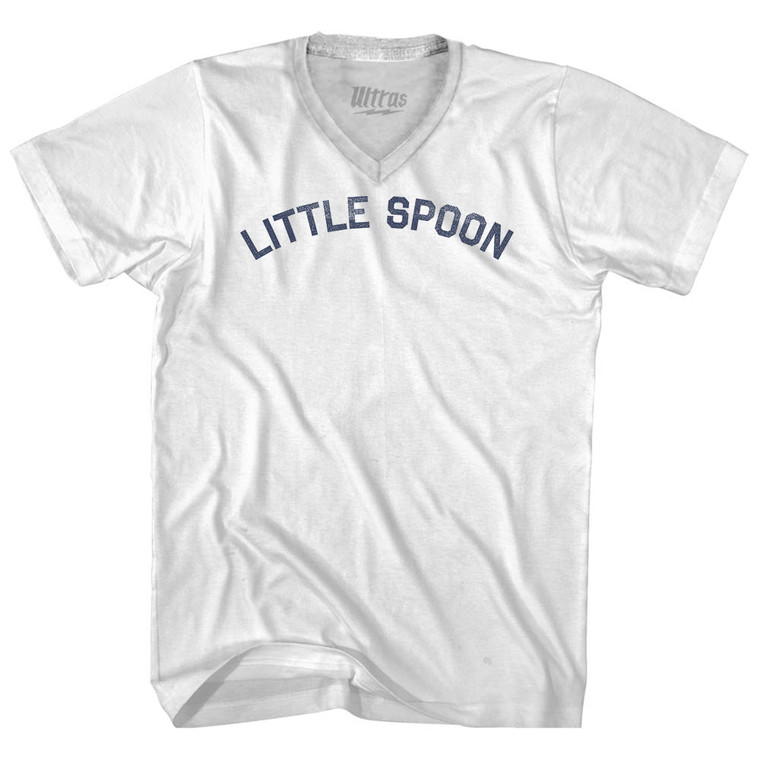 Little Spoon Adult Tri-Blend V-neck T-shirt - White