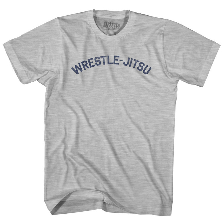 Wrestle-Jitsu Adult Cotton T-shirt - Grey Heather