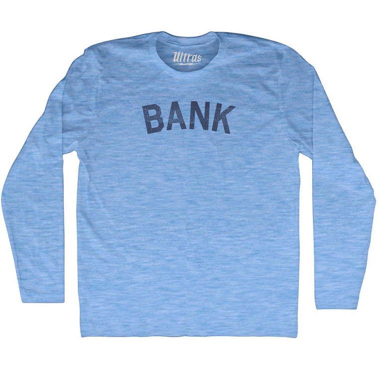 Bank Adult Tri-Blend Long Sleeve T-shirt - Athletic Blue