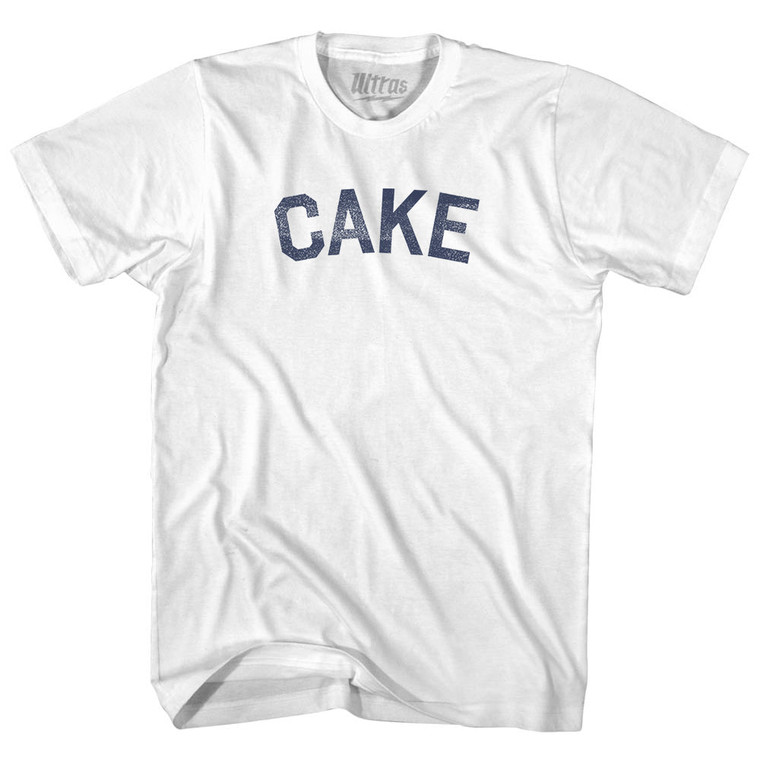 Cake Womens Cotton Junior Cut T-Shirt - White