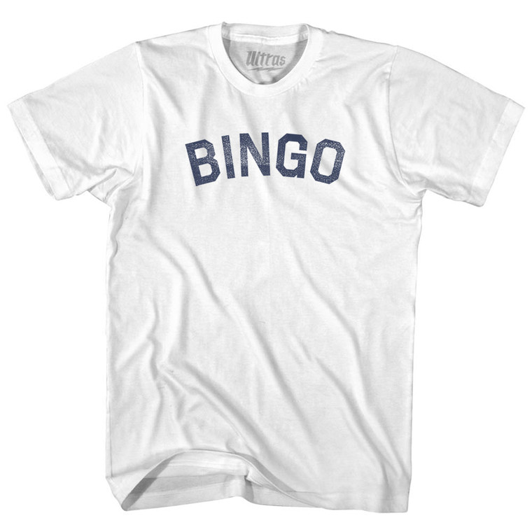 Bingo Womens Cotton Junior Cut T-Shirt - White