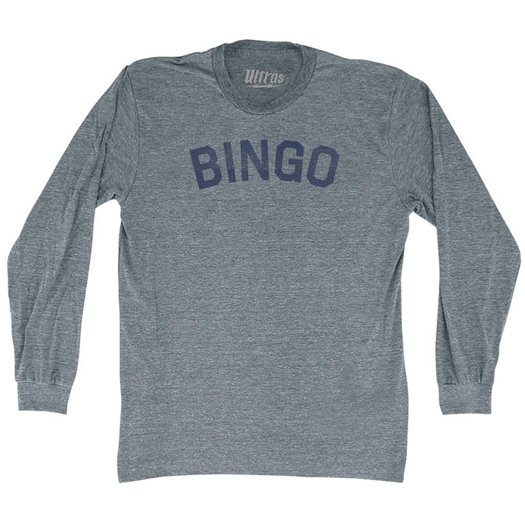 Bingo Adult Tri-Blend Long Sleeve T-shirt - Athletic Grey