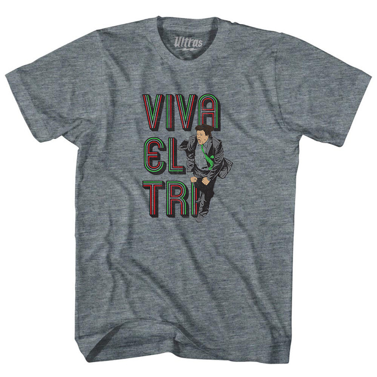 Viva El Tri Mexico Soccer Miguel Herrera Adult Tri-Blend T-shirt - Athletic Grey