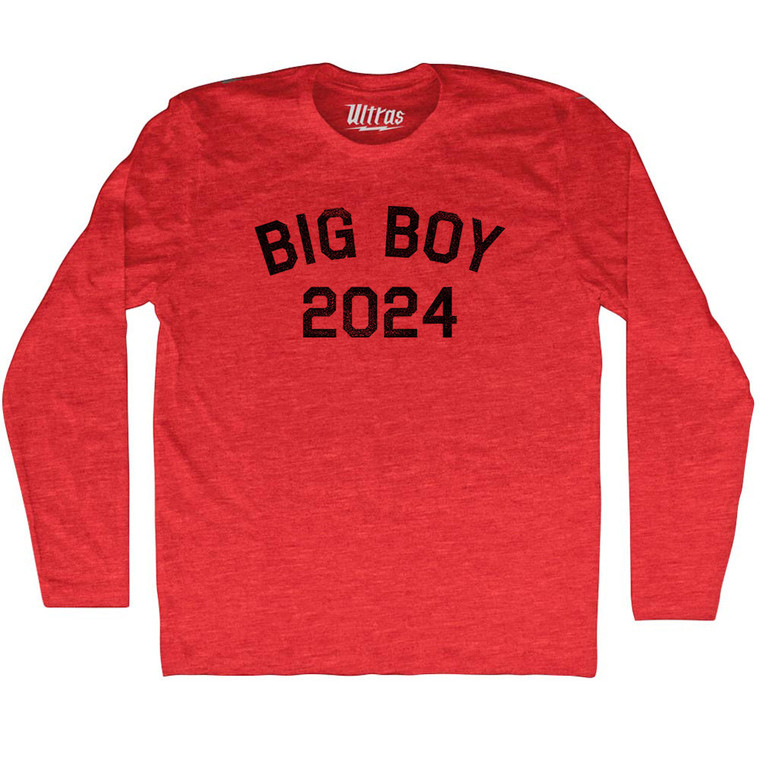 Big Boy 2024 Adult Tri-Blend Long Sleeve T-shirt - Athletic Red
