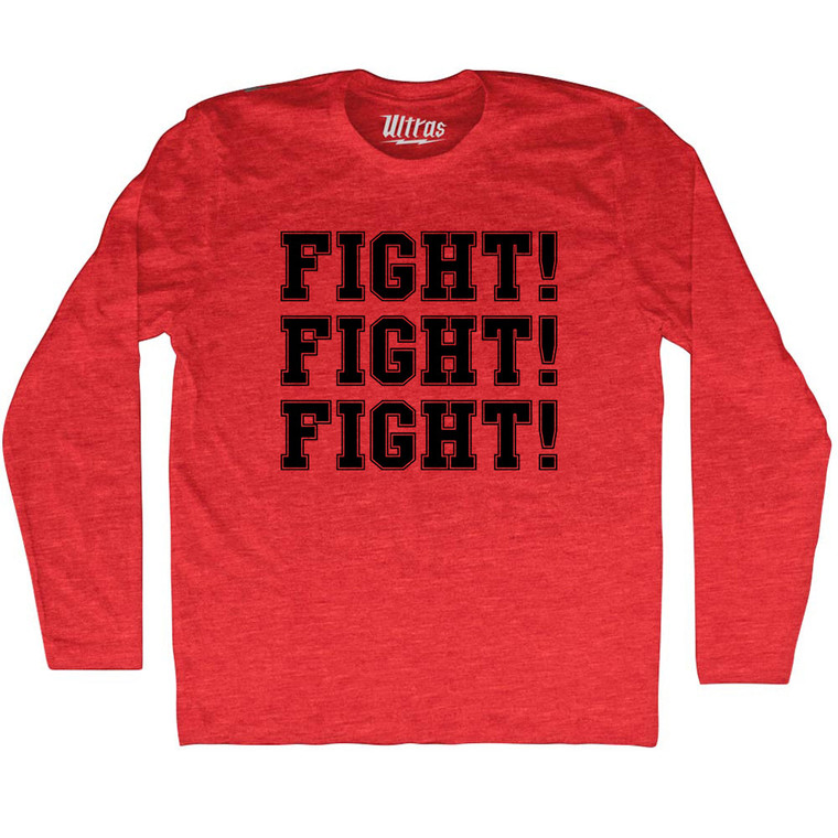 Fight Fight Fight Trump Assassination Adult Tri-Blend Long Sleeve T-shirt - Athletic Red