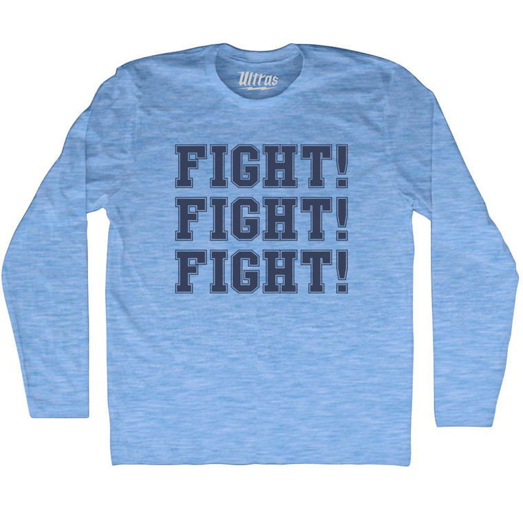 Fight Fight Fight Trump Assassination Adult Tri-Blend Long Sleeve T-shirt - Athletic Blue