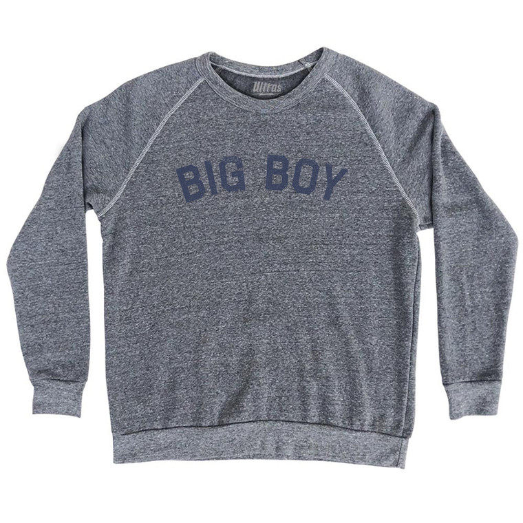Big Boy Adult Tri-Blend Sweatshirt - Athletic Grey