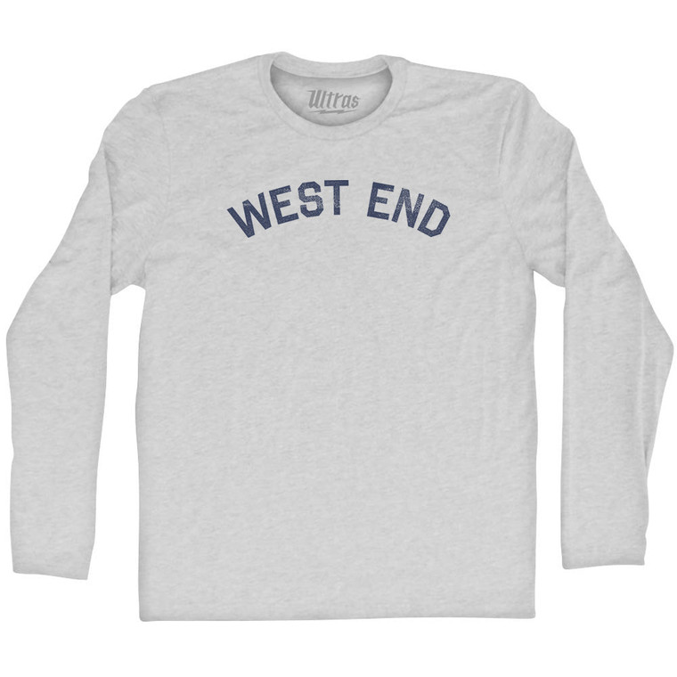 West End Adult Cotton Long Sleeve T-shirt - Grey Heather