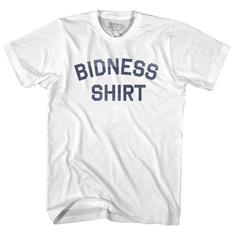 Bidness Shirt Womens Cotton Junior Cut T-Shirt - White