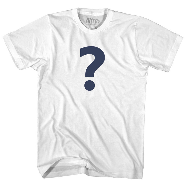Question Mark Adult Cotton T-shirt - White