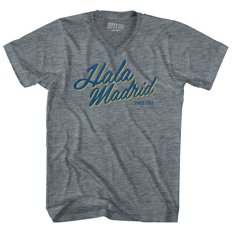 Real Madrid Hala Adult Tri-Blend V-neck T-shirt - Athletic Grey
