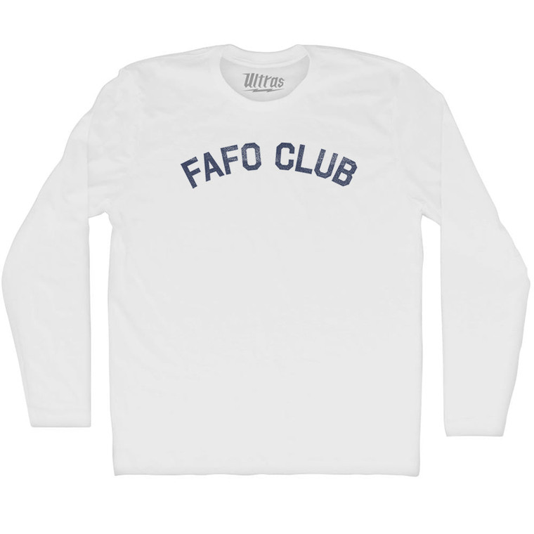 Fafo Club Adult Cotton Long Sleeve T-shirt - White