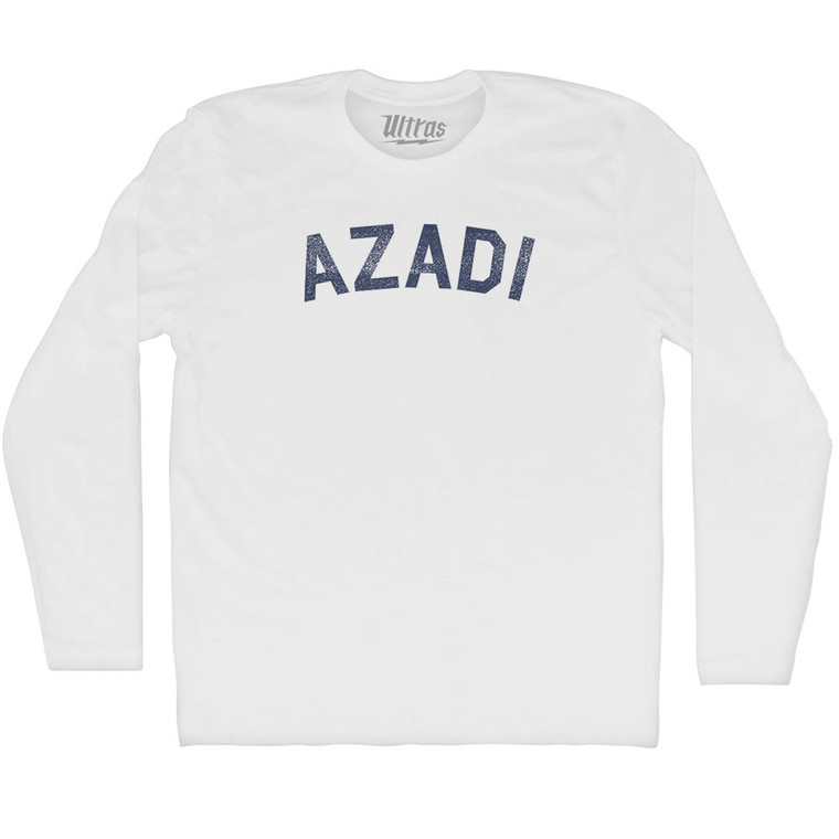 Azadi Adult Cotton Long Sleeve T-shirt - White