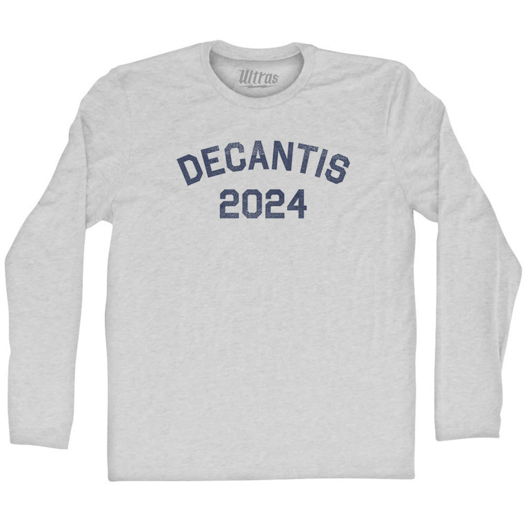 Decantis 2024 Adult Cotton Long Sleeve T-shirt - Grey Heather