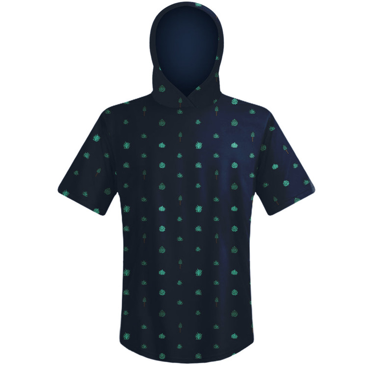 Tequila Pattern Shooter Hoodie - Navy Blue