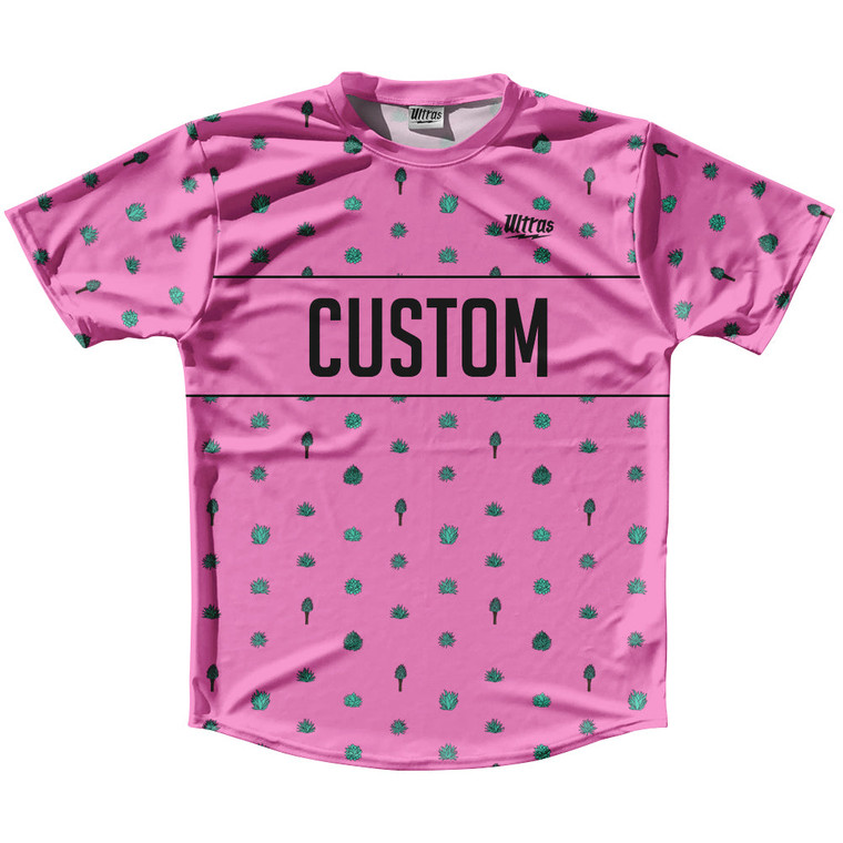 Tequila Pattern Finish Line Custom Running Shirt Track Cross Made In USA - Hot Pink