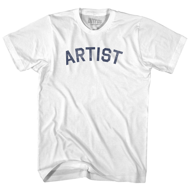 Artist Womens Cotton Junior Cut T-Shirt - White