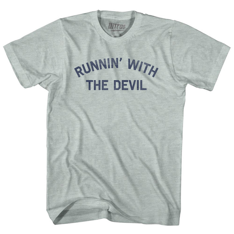 Runnin' With The Devil Adult Tri-Blend T-shirt - Athletic Cool Grey