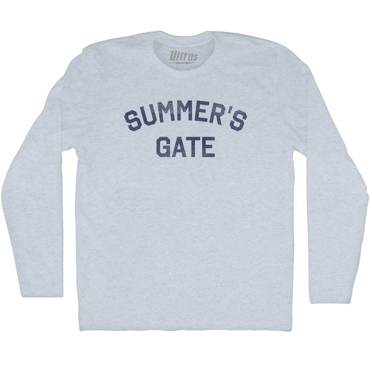 Summer's Gate Adult Tri-Blend Long Sleeve T-shirt - Athletic White