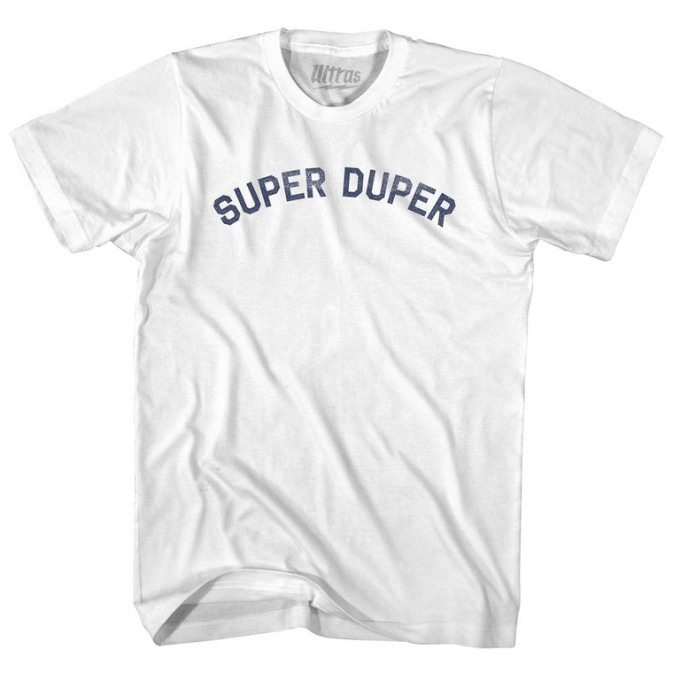 Super Duper Adult Cotton T-shirt - White
