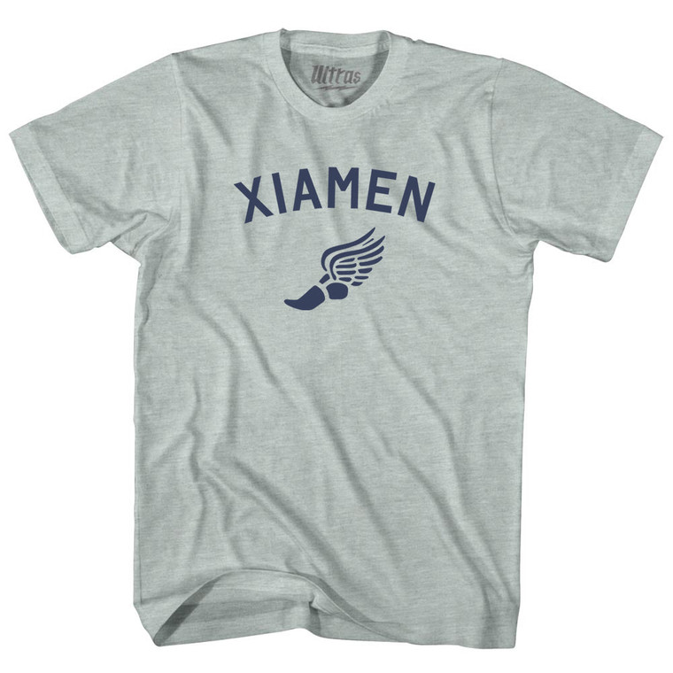 Xiamen Running Track Winged Foot Adult Tri-Blend T-shirt - Athletic Cool Grey Xiamen Running Track Winged Foot Adult Tri-Blend T-shirt - Athletic Cool Grey