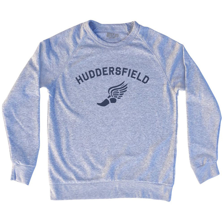 Huddersfield Running Track Winged Foot-Adult Tri-Blend Sweatshirt - Grey Heather Huddersfield Running Track Winged Foot-Adult Tri-Blend Sweatshirt - Grey Heather