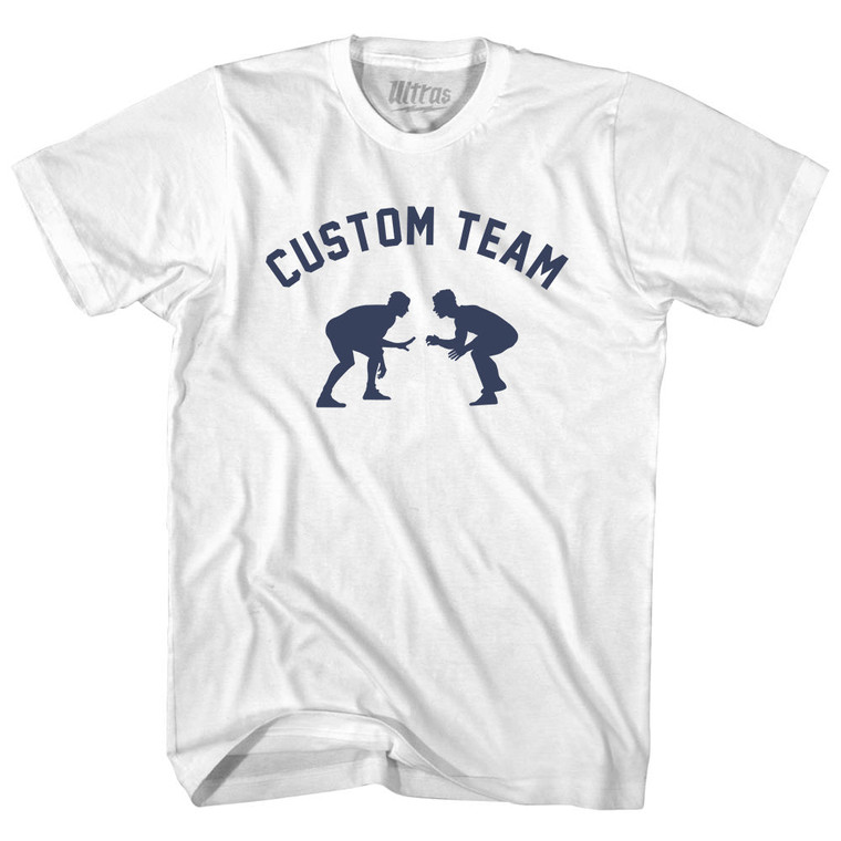 Custom Team Wrestling Womens Cotton Junior Cut T-Shirt - White