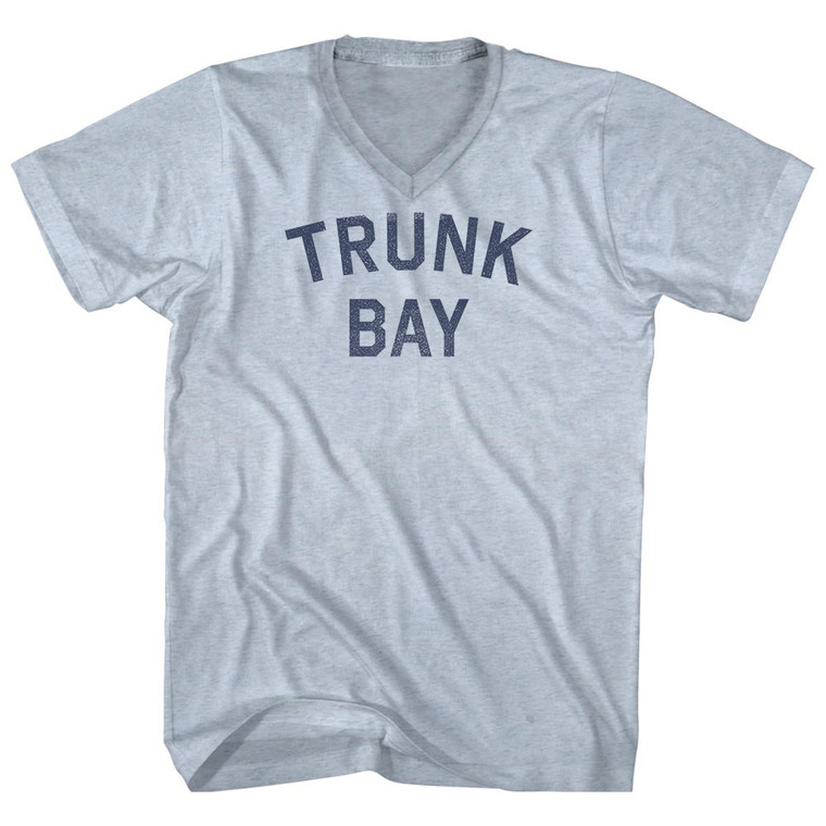 Trunk Bay Adult Tri-Blend V-neck T-shirt - Athletic White