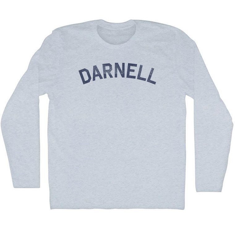 Darnell Adult Tri-Blend Long Sleeve T-shirt - Athletic White
