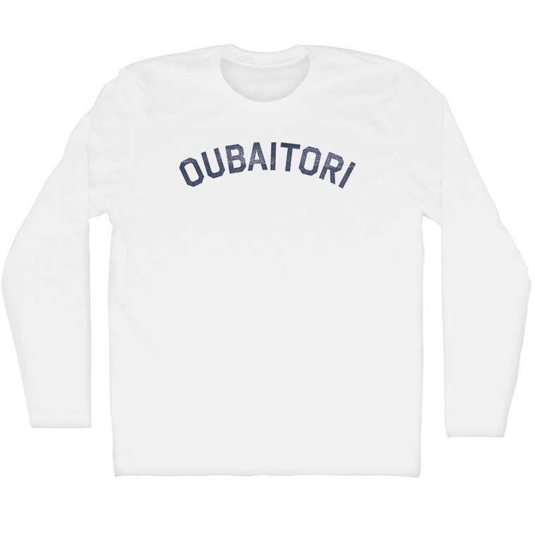 Oubaitori Adult Cotton Long Sleeve T-shirt - White
