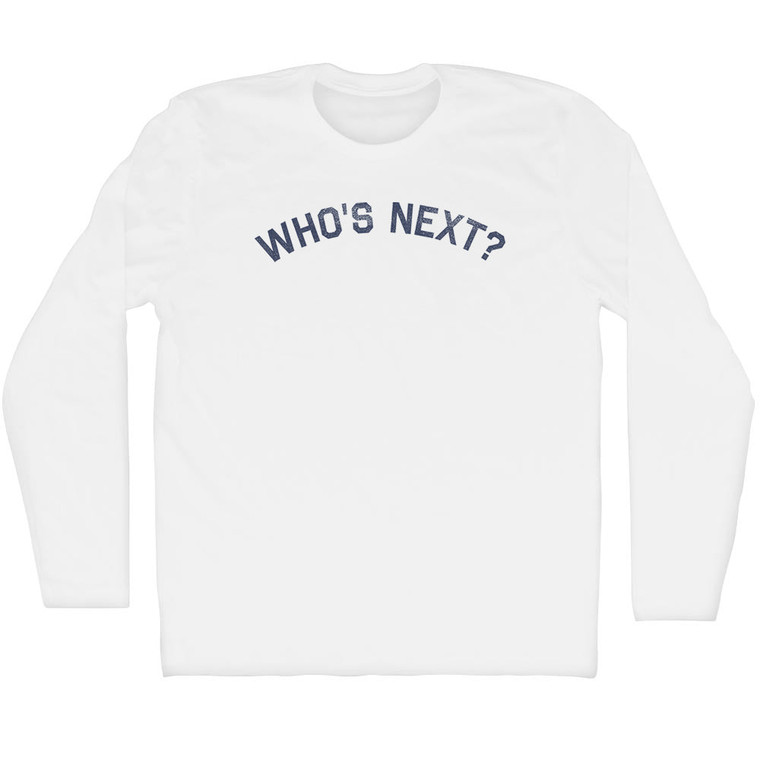 Who's Next Adult Cotton Long Sleeve T-shirt - White