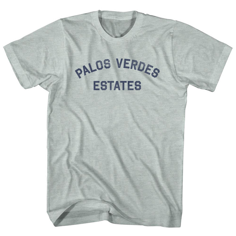 Palos Verdes Estates Adult Tri-Blend T-Shirt - Athletic Cool Grey