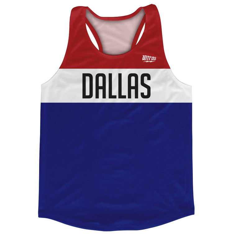 Dallas Finish Line Running Track Tops Made In USA - Red and Blue