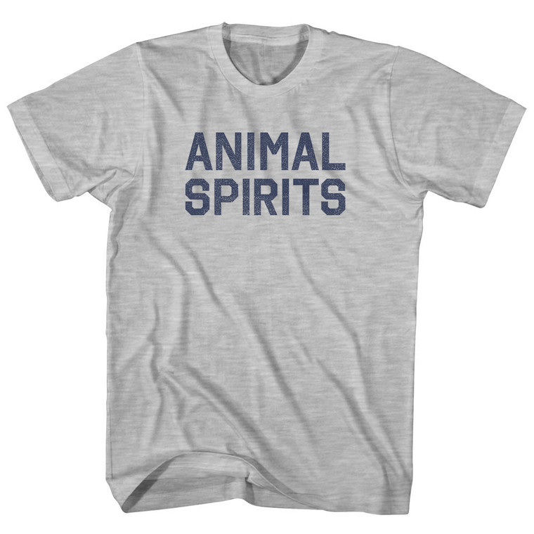 Animal Spirits Womens Cotton Junior Cut T-Shirt - Grey Heather