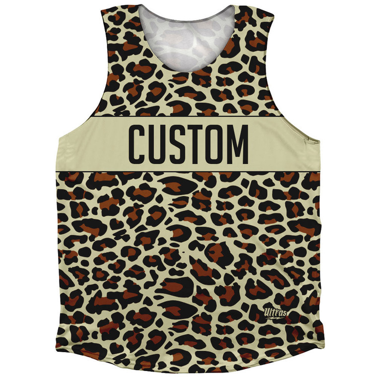 Cheetah Pattern Custom Athletic Tank Top - Vegas Gold
