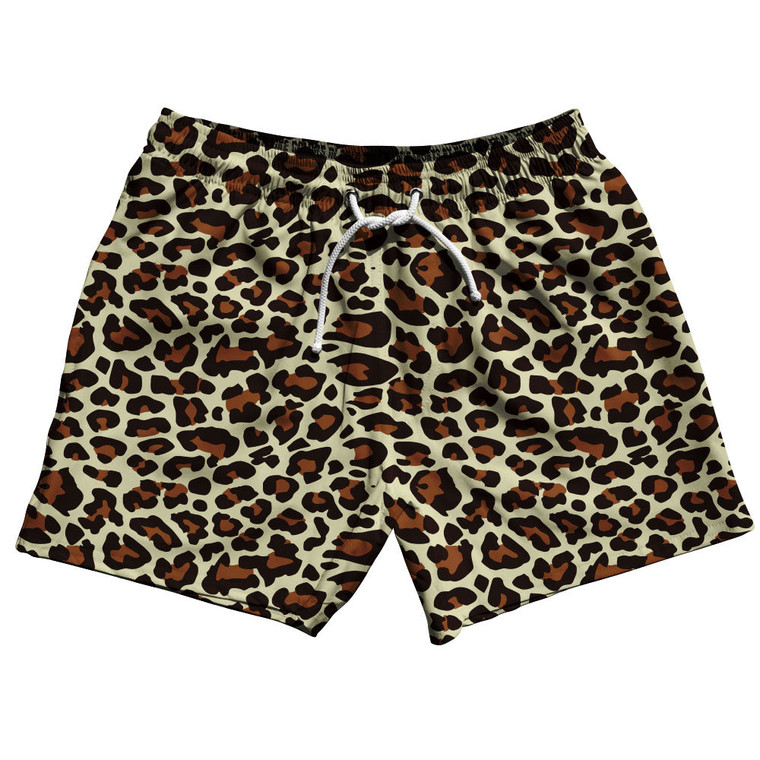 Cheetah Pattern 5" Swim Shorts Made in USA - Vegas Gold