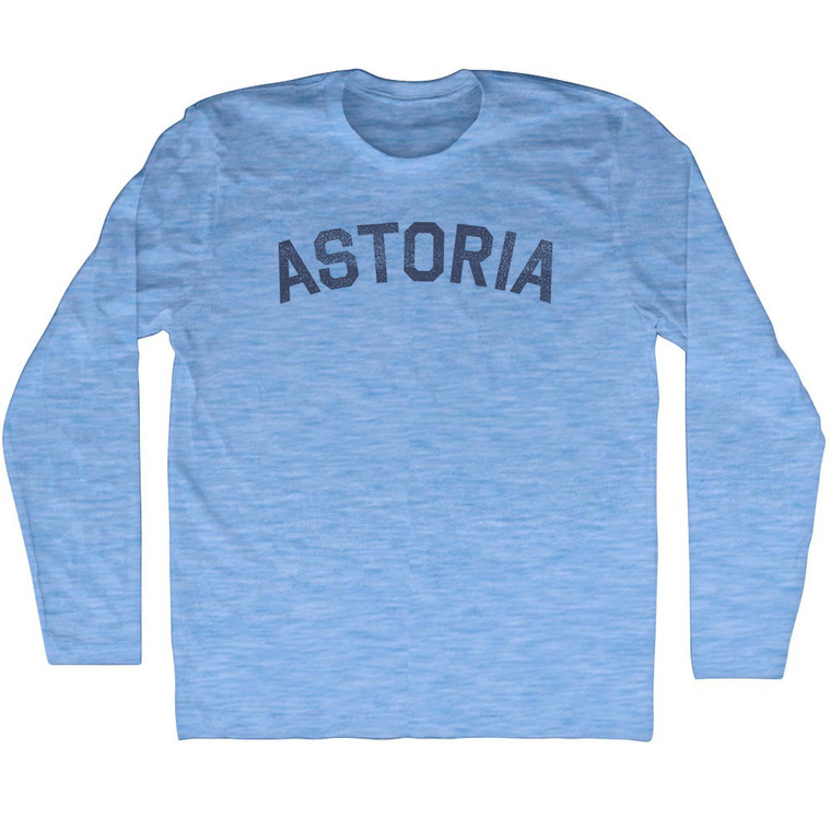 Astoria Adult Tri-Blend Long Sleeve T-shirt - Athletic Blue