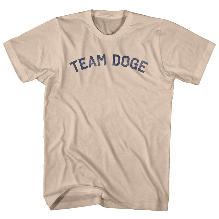 Team Doge Adult Cotton T-shirt - Creme
